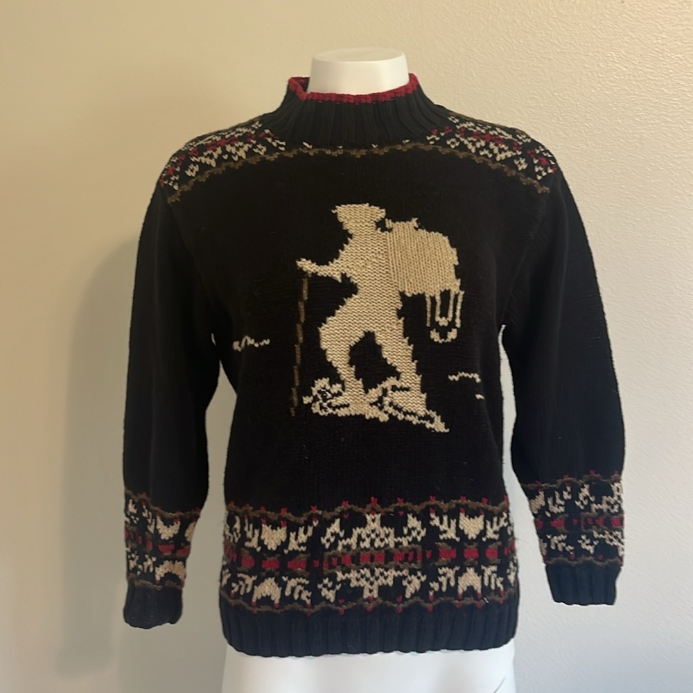 INSANE VTG EDDIE BAUER hand knitted fair isle style sweater
